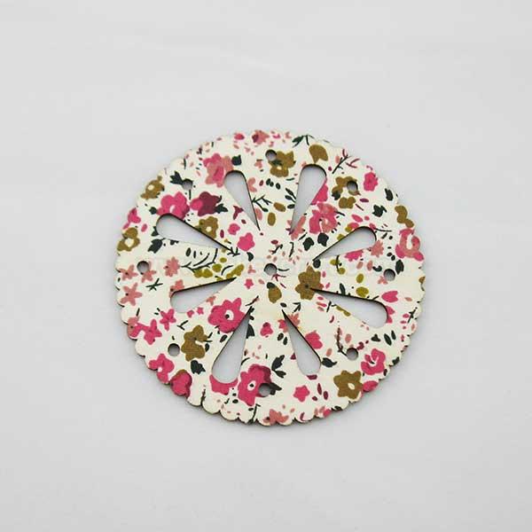 Decorative wood Coaster patterned with screen print facric » ZWC1811