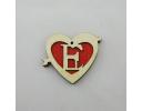 YIWU ZOKEY CRAFT CO., LTD: Lover theme heart wooden keychain - ZWO3368