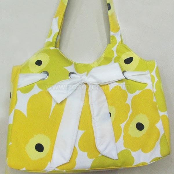 600D Polyester beach bag with bowknot » ZB-1624