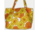 2013 canvas beach bag with daisy flowers printed - ZB-1603