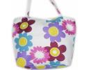 2013 hot sale canvas beach bag with flowers printed - ZB1602
