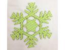 Green Snowflake design wood cup pad - ZWC1821