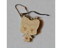 Wood carving pendant with cute Ali doll shape - ZWO1801