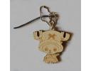 Wooden laser carving pendant with Chopper shape - ZWO1805