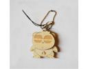 Wood laser carving key chain with panda shape - ZWO18014