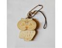 Wooden laser carving key chain with cute owl shape - ZWO18018