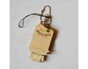Wood laser carving key chain with cute boy shape - ZWO18019