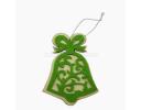 Wood small bell decor coated with felt for Christmas - ZCO1603