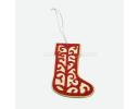 Wooden socks decoration coated with felt for Christmas - ZCO1607