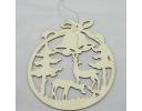 Wood laser carving decoration for Chritmas - ZCO1616