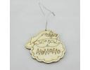 Wood laser carving Father Christmas Santa Claus decoration for Chritmas - ZCO1617