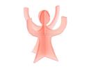 Angel ring holder in pink frosted acrylic - ZAO2304